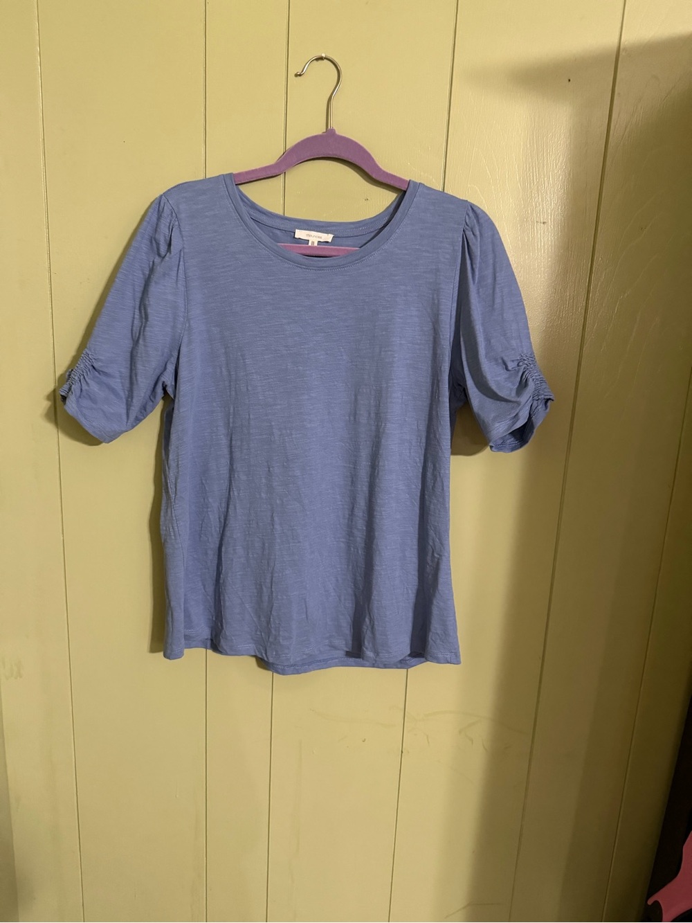 Maurices Periwinkle Puff-Sleeve Short Sleeve Tee